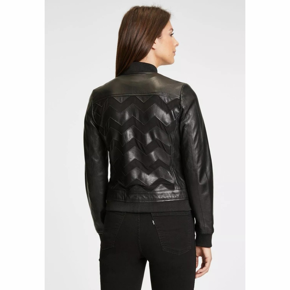 Geaca de Piele Dama Gipsy Neagra GWNili LELEV Geaca de Piele Dama Gipsy Neagra GWNili LELEV - readytowear.ro