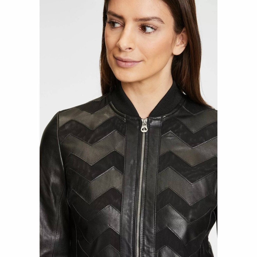 Geaca de Piele Dama Gipsy Neagra GWNili LELEV Geaca de Piele Dama Gipsy Neagra GWNili LELEV - readytowear.ro