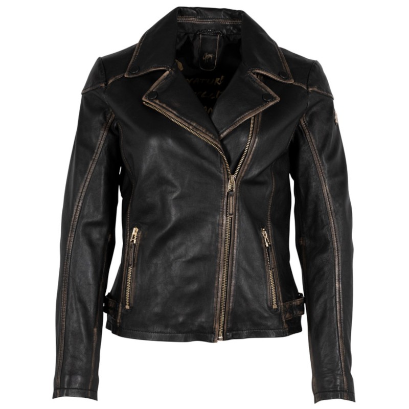 Geaca de Piele Dama Gipsy Negru/Bej GWPeggie – IMBRACAMINTE Geaca de Piele Dama Gipsy Negru/Bej GWPeggie – IMBRACAMINTE