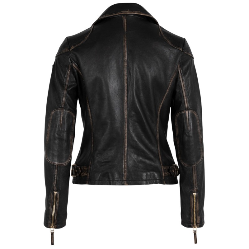 Geaca de Piele Dama Gipsy Negru/Bej GWPeggie – IMBRACAMINTE Geaca de Piele Dama Gipsy Negru/Bej GWPeggie – IMBRACAMINTE