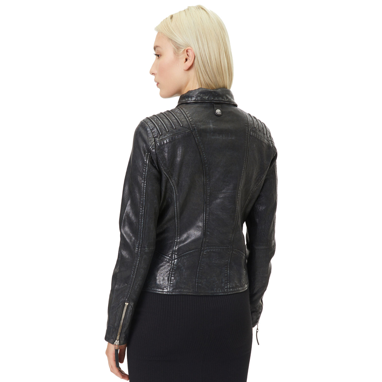 Geaca de Piele Dama Gipsy Negru Vintage GWPekka – Geci de Piele