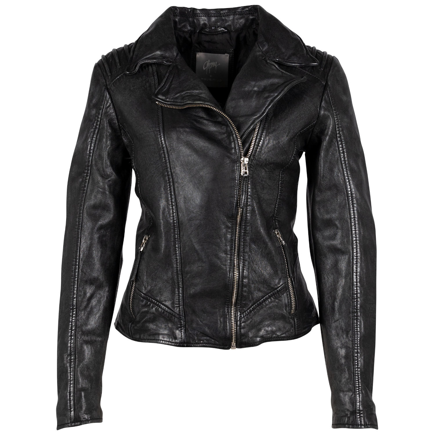 Geaca de Piele Dama Gipsy Negru Vintage GWPekka – Geci de Piele