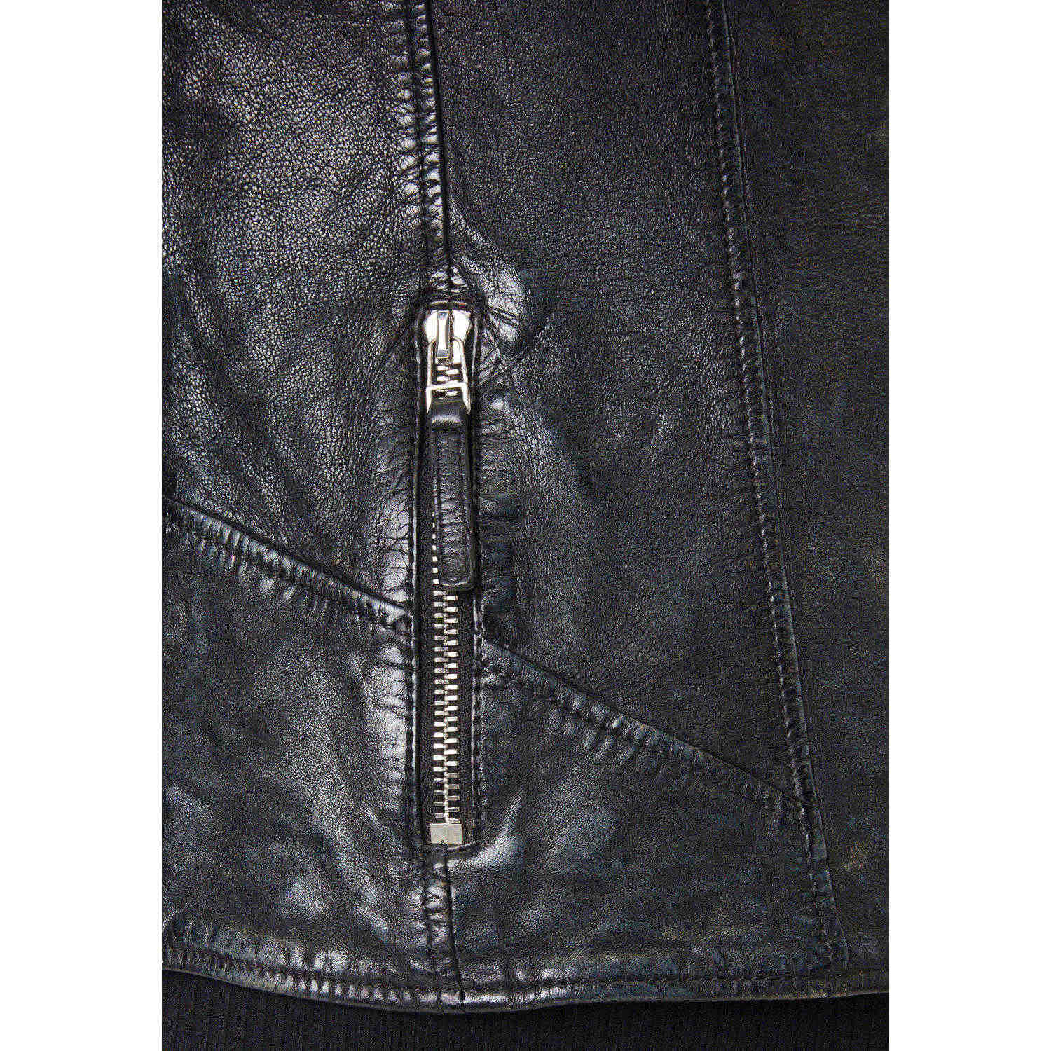 Geaca de Piele Dama Gipsy Negru Vintage GWPekka – Geci de Piele