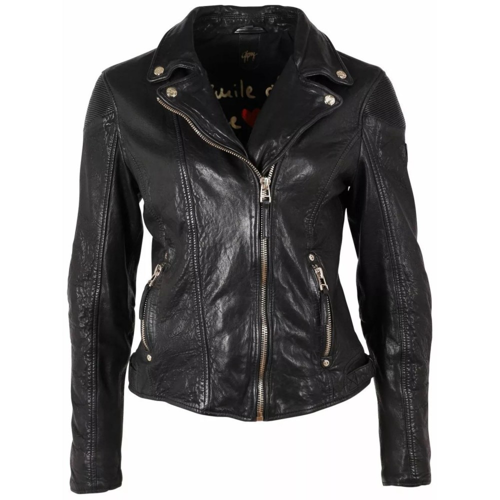 Geaca de Piele Dama Gipsy Neagra GWRaizel Geaca de Piele Dama Gipsy Neagra GWRaizel - readytowear