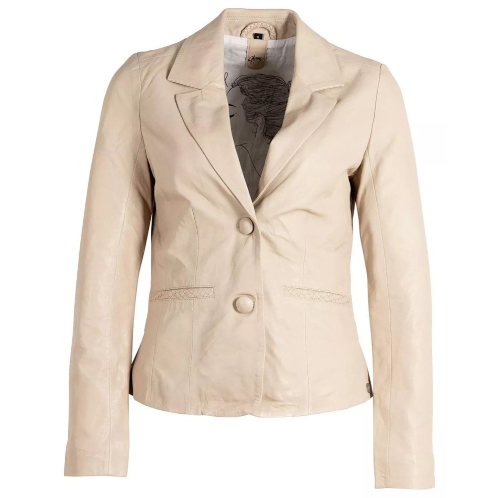 Geaca de Piele Dama Gipsy Bej Deschis GWRenie Geaca de Piele Dama Gipsy Bej Deschis GWRenie - readytowear.ro