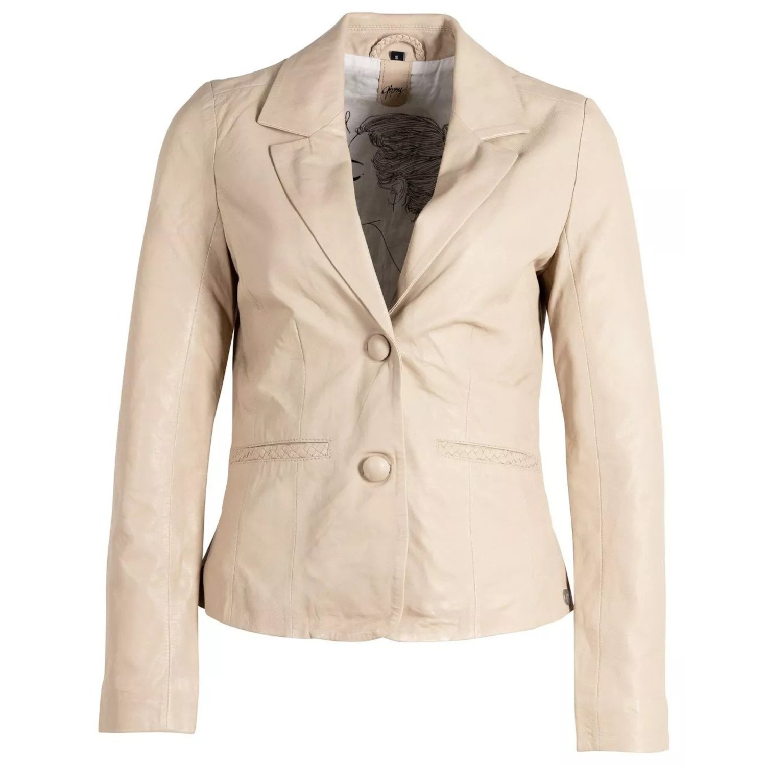 Geaca de Piele Dama Gipsy Bej Deschis GWRenie – IMBRACAMINTE