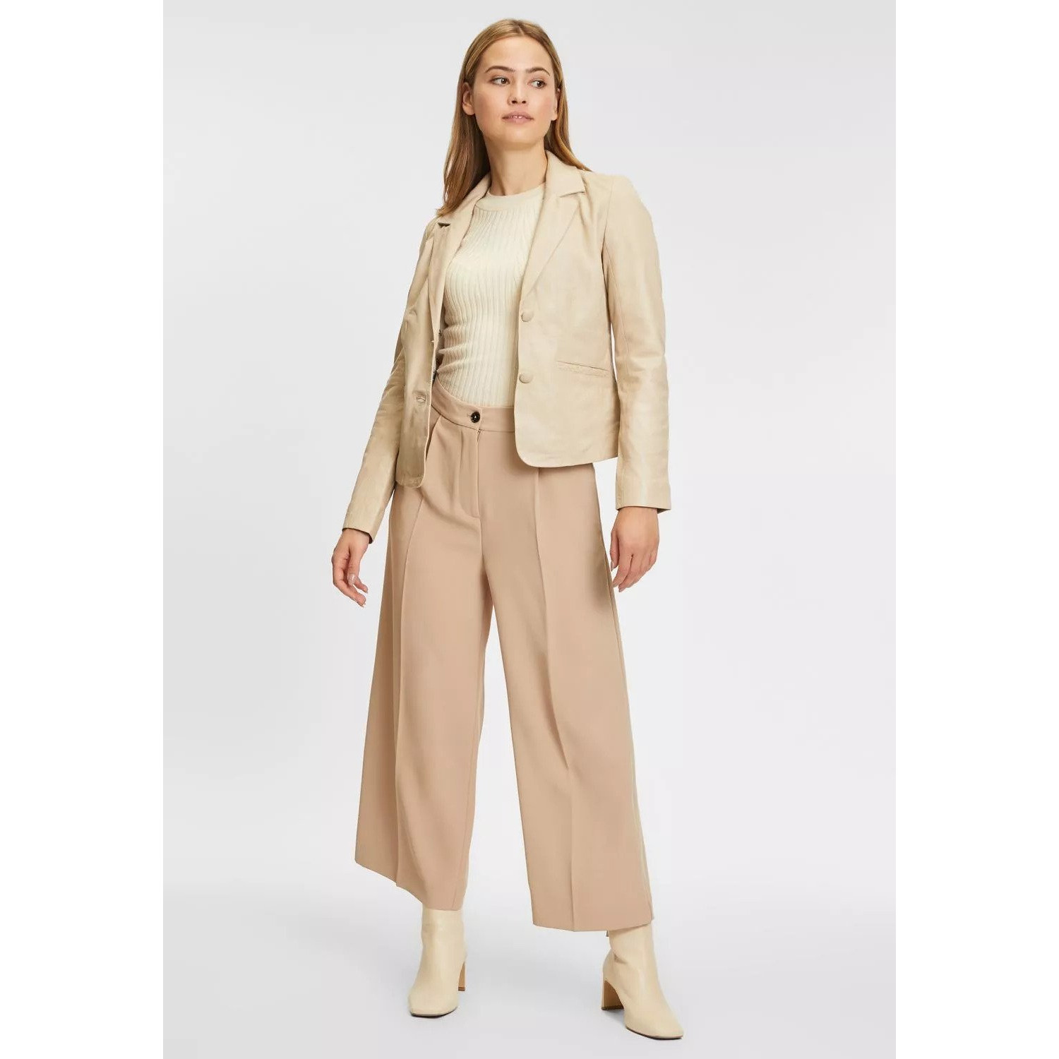 Geaca de Piele Dama Gipsy Bej Deschis GWRenie – IMBRACAMINTE