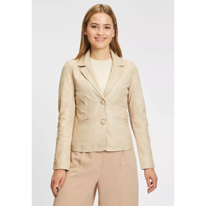 Geaca de Piele Dama Gipsy Bej Deschis GWRenie – IMBRACAMINTE