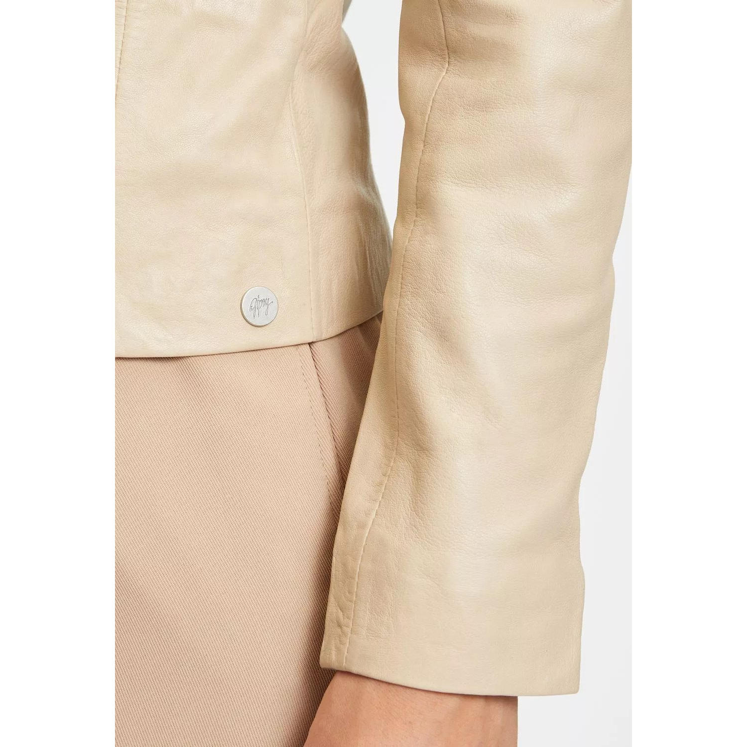 Geaca de Piele Dama Gipsy Bej Deschis GWRenie – IMBRACAMINTE