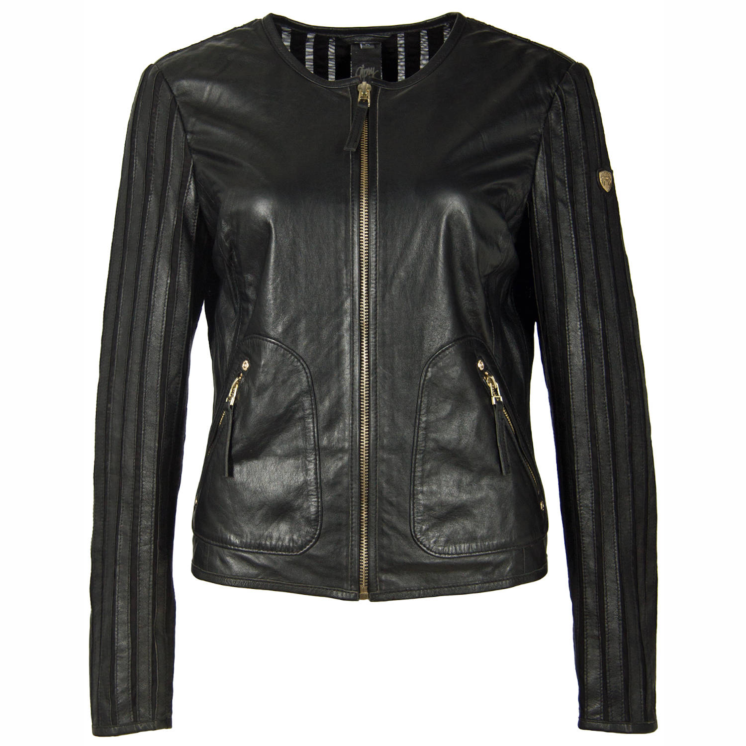 Geaca de Piele Dama Gipsy Neagra GWRhonda LELEV – IMBRACAMINTE