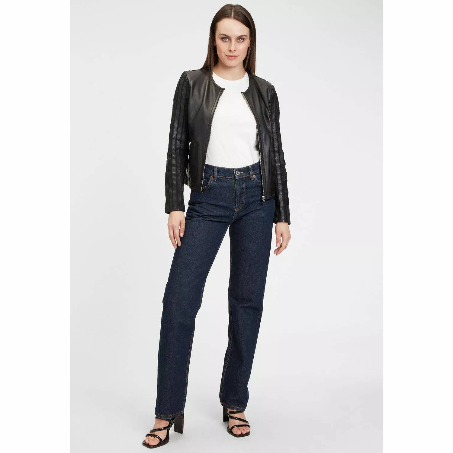 Geaca de Piele Dama Gipsy Neagra GWRhonda LELEV – IMBRACAMINTE