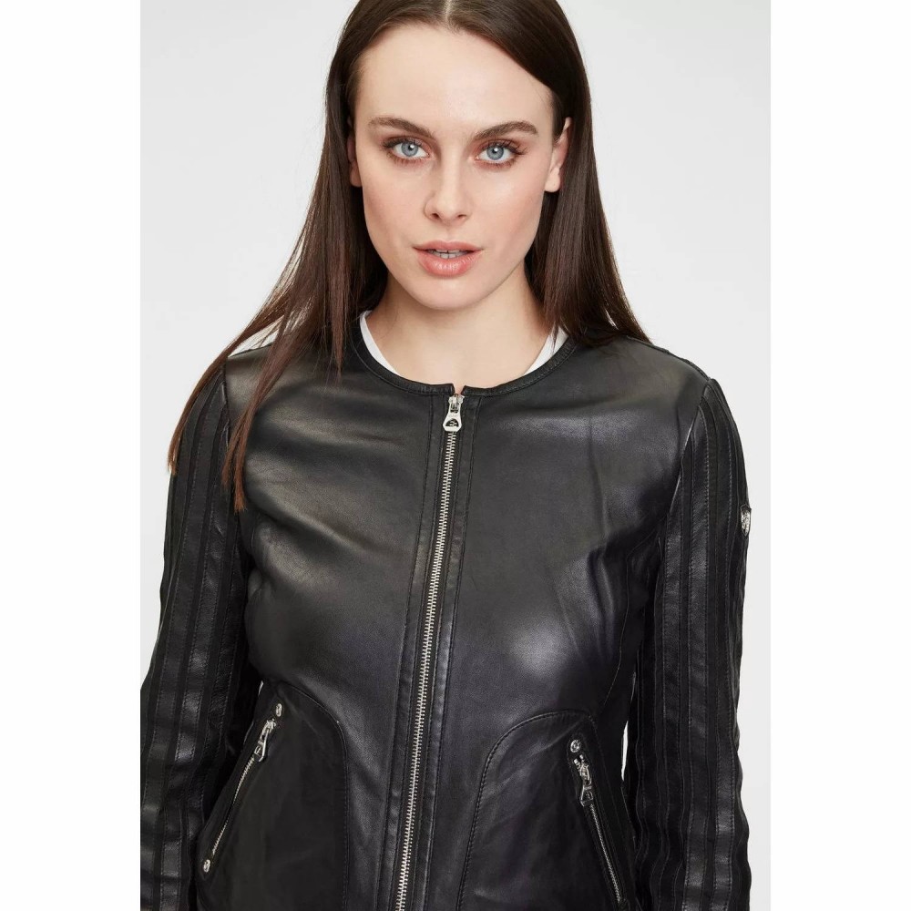 Geaca de Piele Dama Gipsy Neagra GWRhonda LELEV Geaca de Piele Dama Gipsy Neagra GWRhonda LELEV - readytowear.ro
