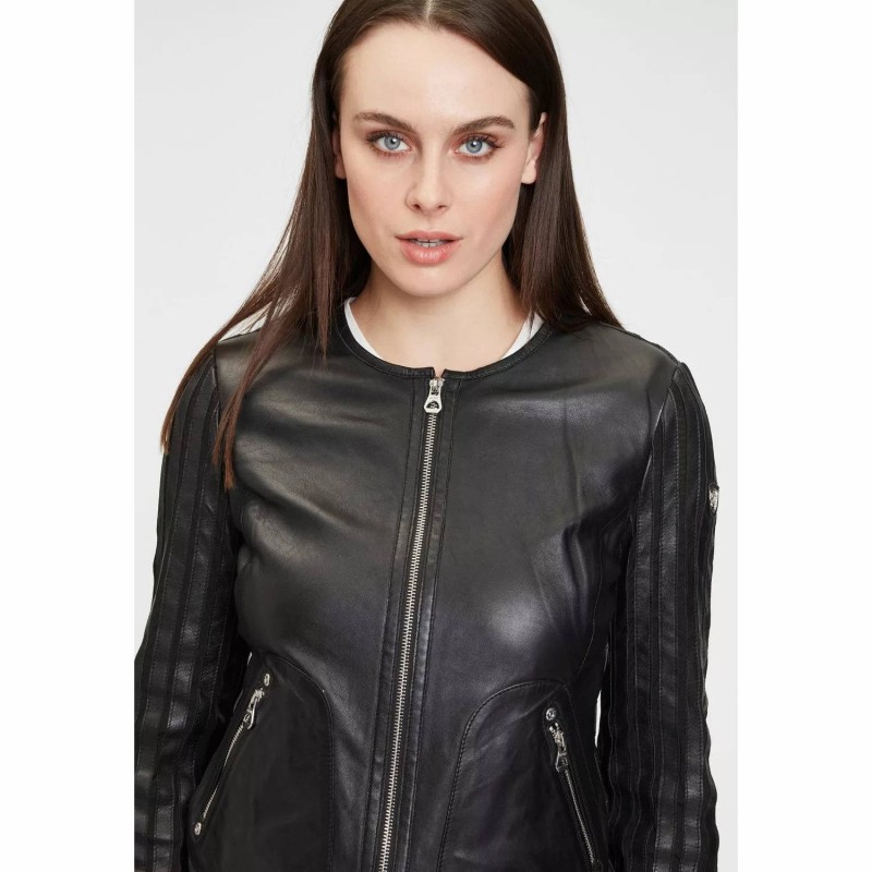 Geaca de Piele Dama Gipsy Neagra GWRhonda LELEV – IMBRACAMINTE