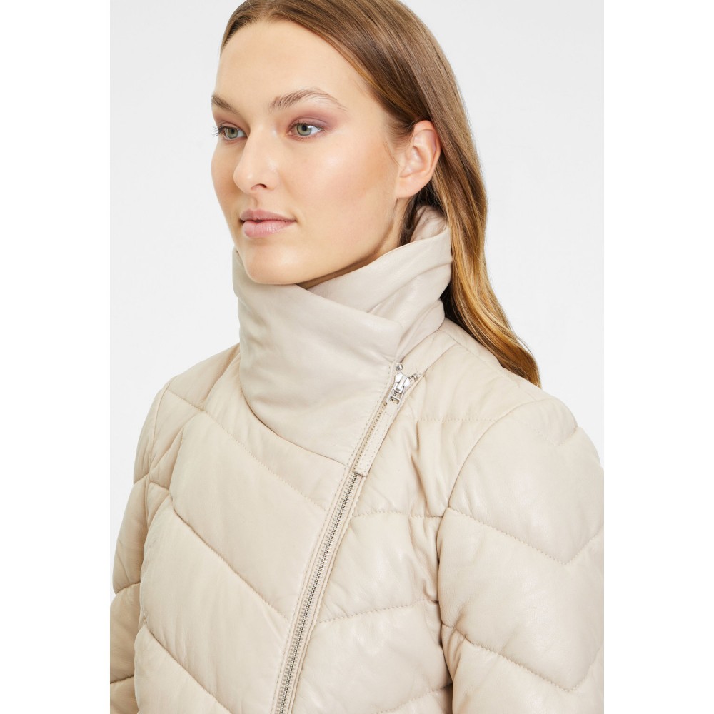 Geaca de Piele Dama Gipsy Bej GWRomea - readytowear