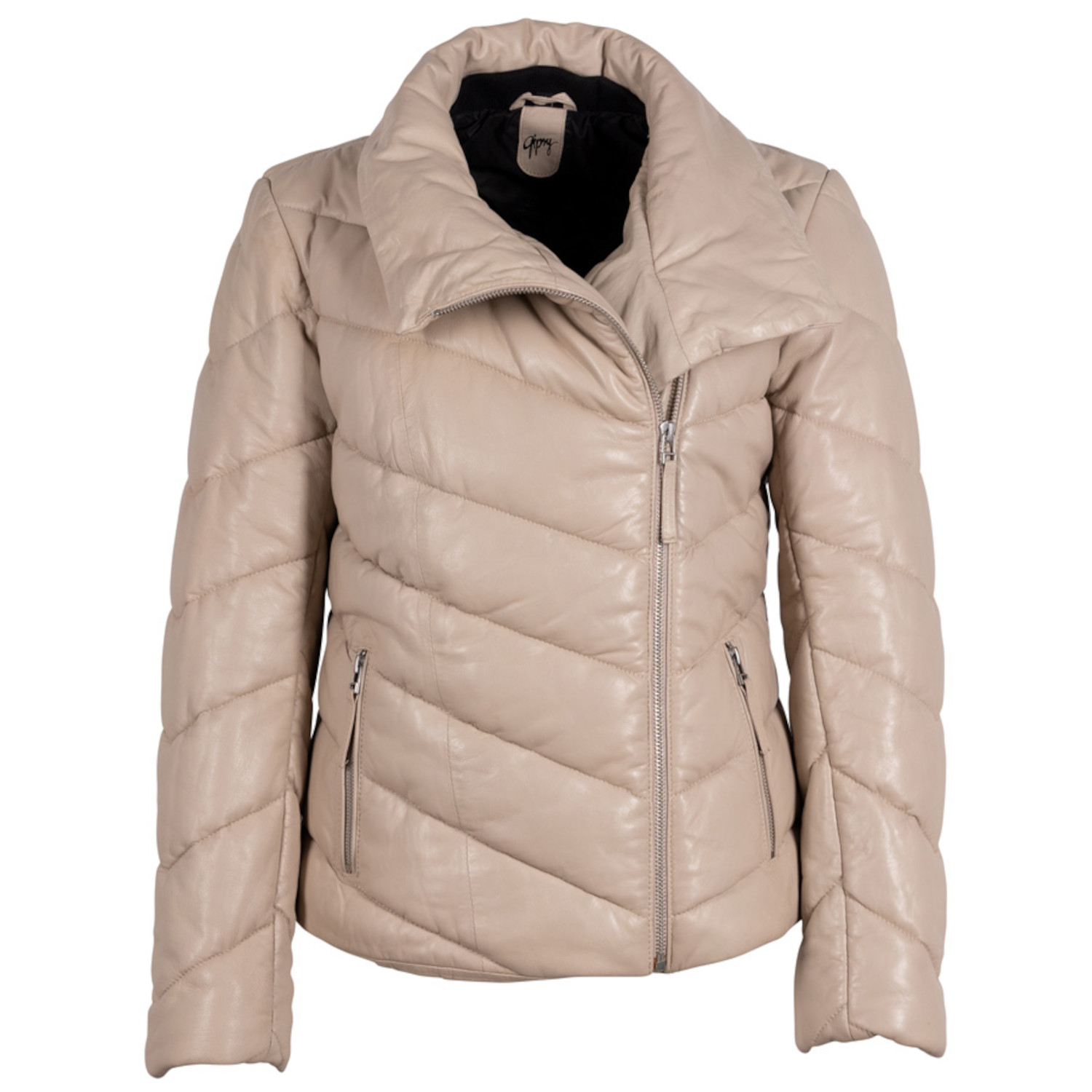 Geaca de Iarna din Piele Dama Gipsy Bej GWRomea – Black Friday Geaca de Iarna din Piele Dama Gipsy Bej GWRomea – Black Friday