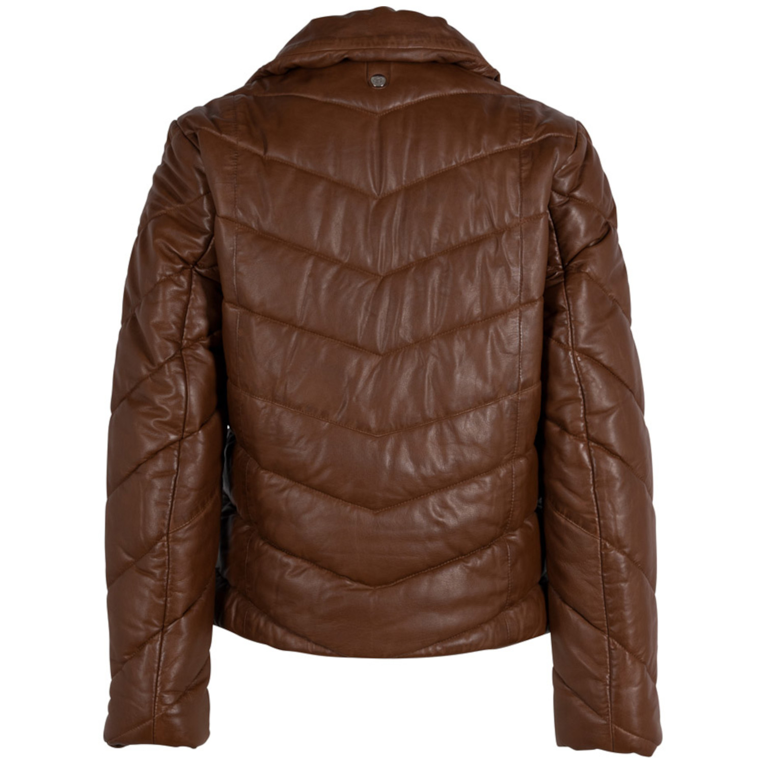 Geaca de Iarna din Piele Dama Gipsy Coniac GWRomea – Black Friday