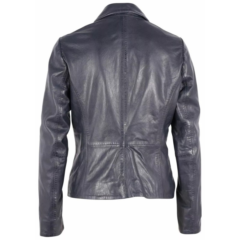 Geaca de Piele Dama Gipsy Bleumarin Inchis GWRonia NSLONTV – IMBRACAMINTE