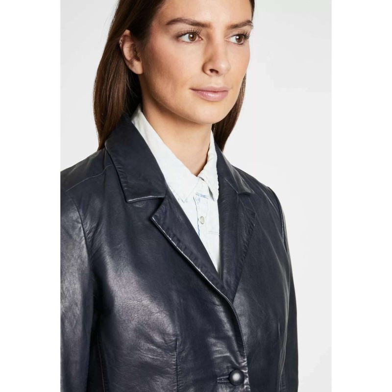 Geaca de Piele Dama Gipsy Bleumarin Inchis GWRonia NSLONTV – IMBRACAMINTE