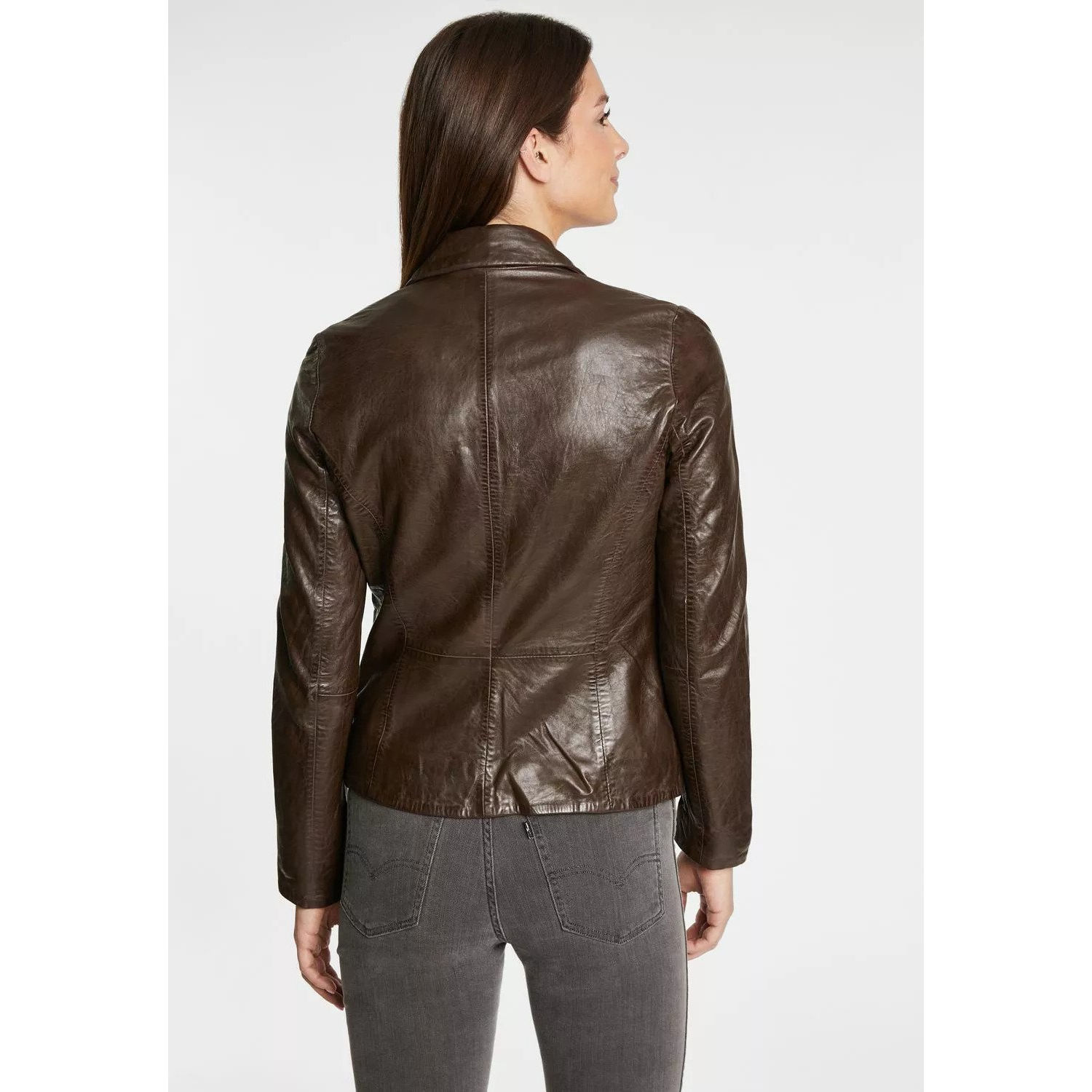 Geaca de Piele Dama Gipsy Maro Inchis GWRonia NSLONTV – IMBRACAMINTE