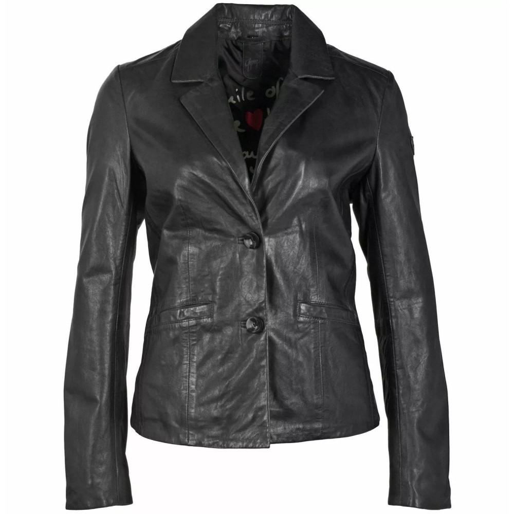 Geaca de Piele Dama Gipsy Neagra GWRonia NSLONTV - readytowear.ro