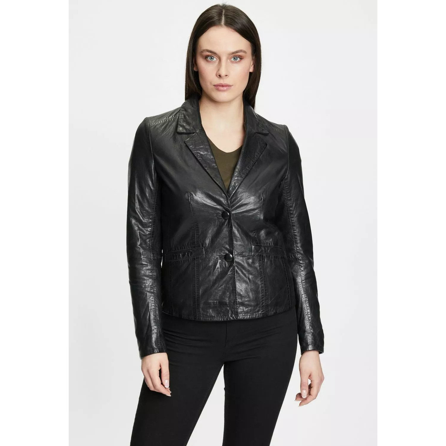 Geaca de Piele Dama Gipsy Neagra GWRonia NSLONTV – IMBRACAMINTE