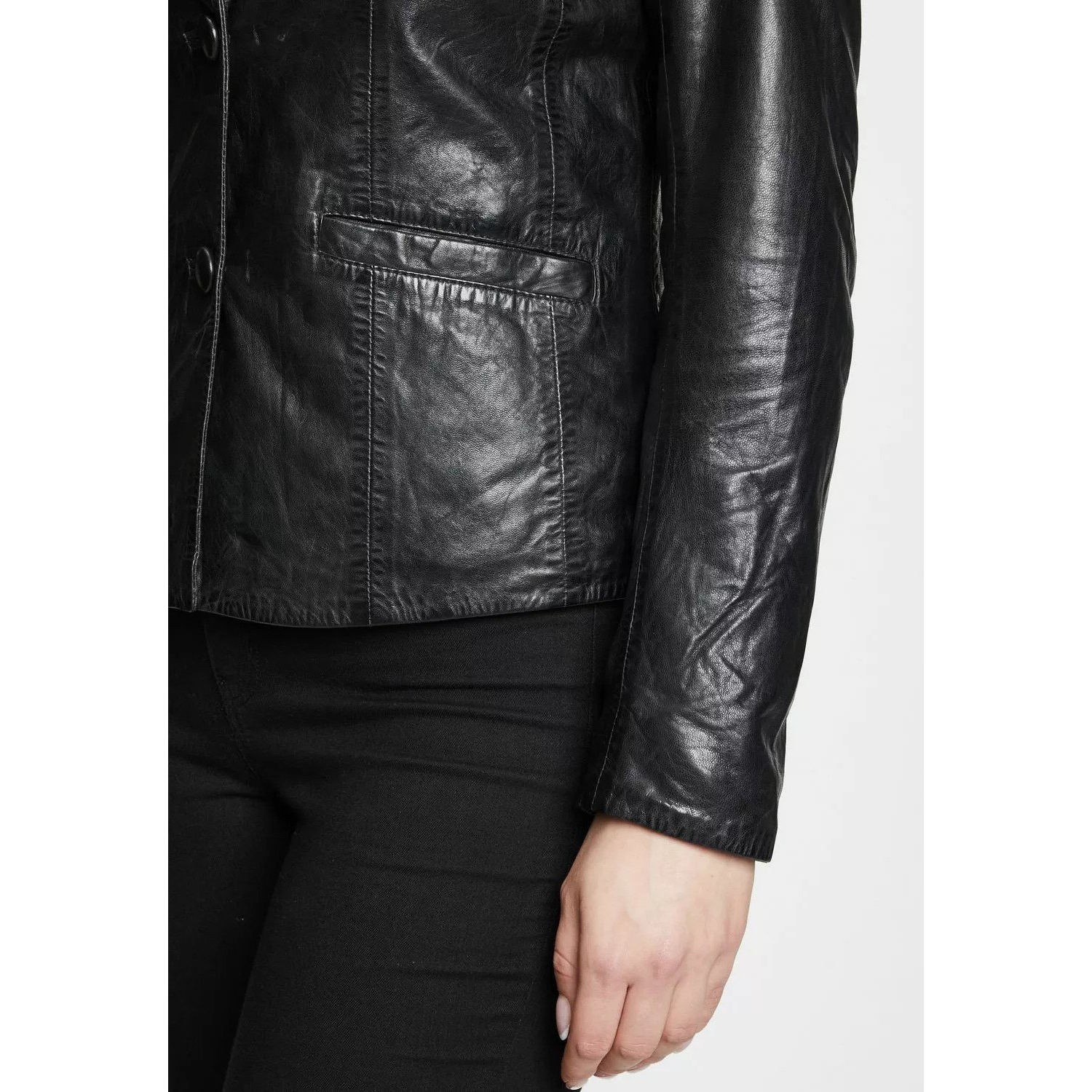 Geaca de Piele Dama Gipsy Neagra GWRonia NSLONTV – IMBRACAMINTE