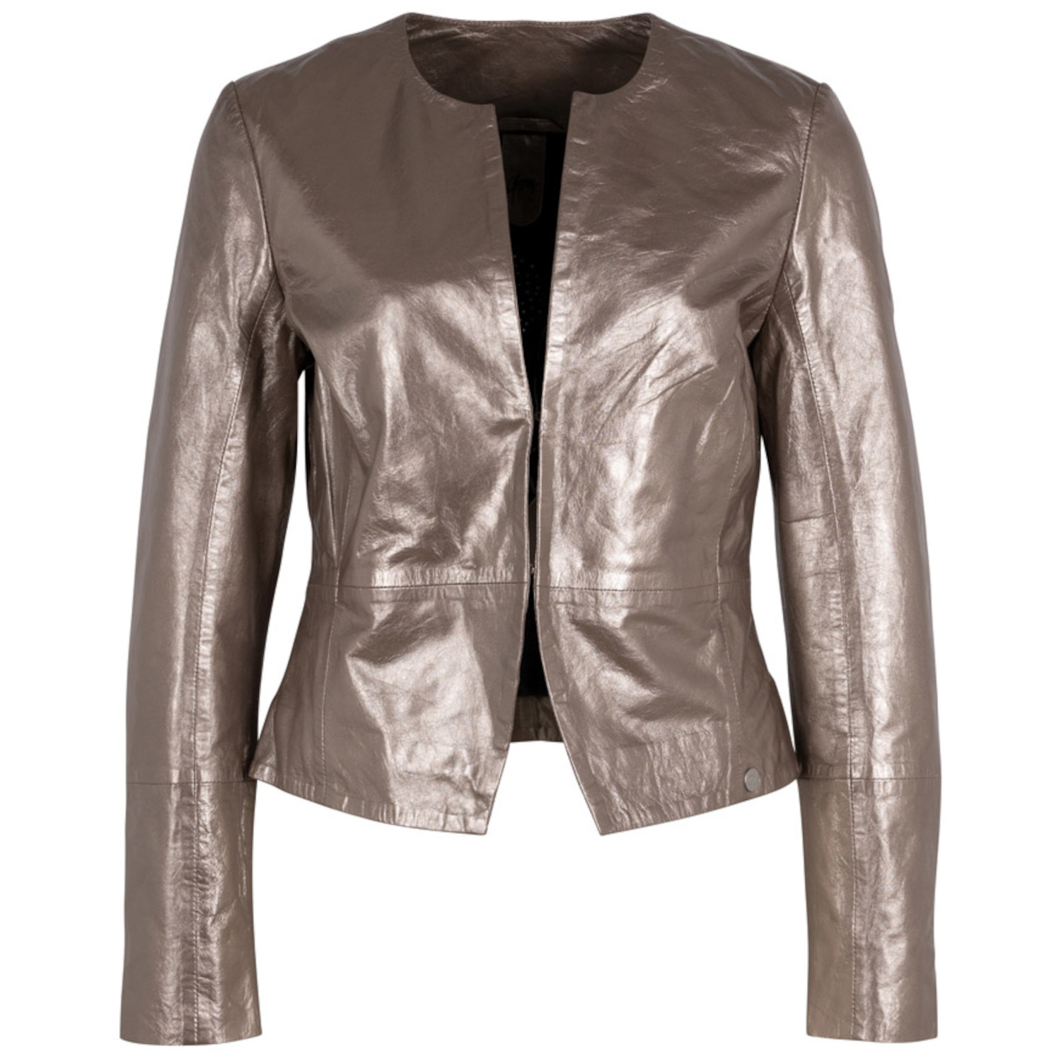 Geaca de Piele Dama Gipsy Argintiu Antic Metalizat GWRubie – IMBRACAMINTE