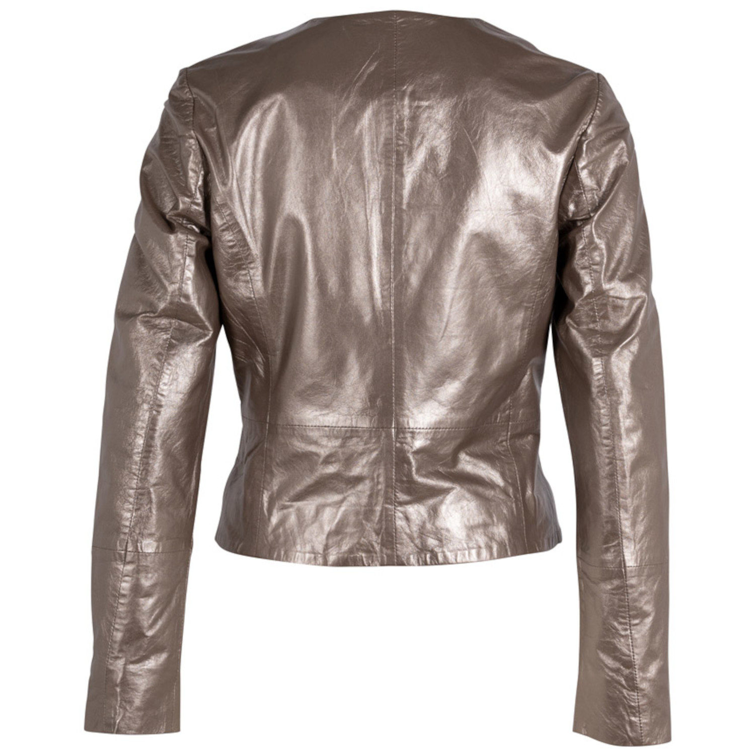 Geaca de Piele Dama Gipsy Argintiu Antic Metalizat GWRubie – IMBRACAMINTE
