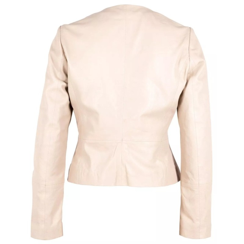 Geaca de Piele Dama Gipsy Bej Deschis GWRubie – IMBRACAMINTE