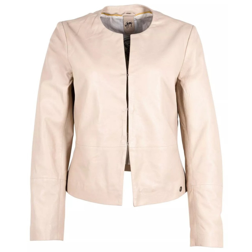 Geaca de Piele Dama Gipsy Bej Deschis GWRubie Geaca de Piele Dama Gipsy Bej Deschis GWRubie - readytowear