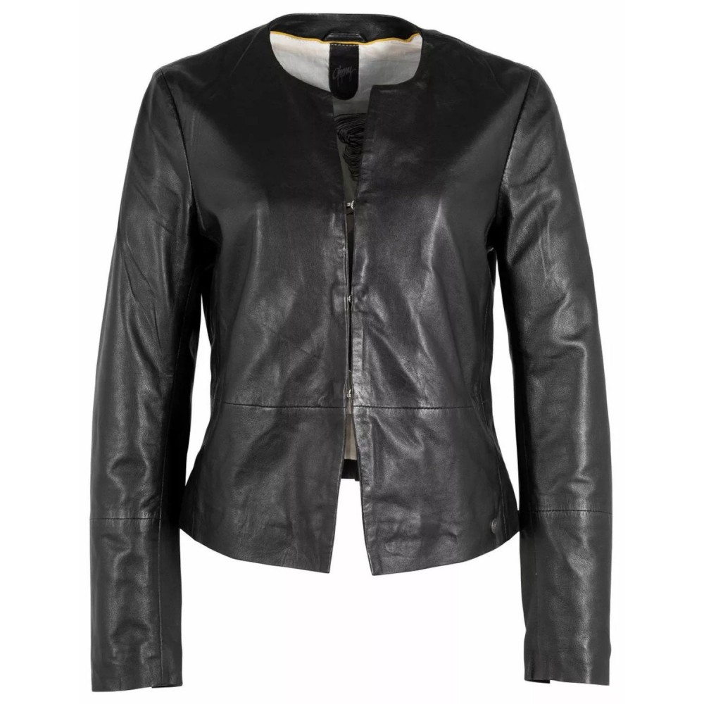 Geaca de Piele Dama Gipsy Neagra GWRubie Geaca de Piele Dama Gipsy Neagra GWRubie - readytowear.ro