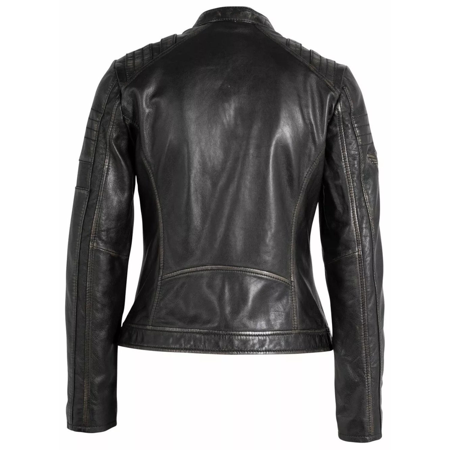 Geaca de Piele Dama Gipsy Negru/Bej GWRyanna LROV – IMBRACAMINTE