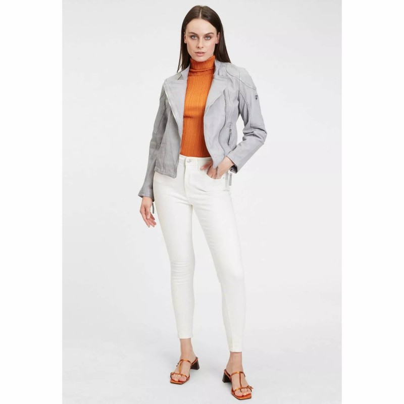 Geaca de Piele Dama Gipsy Gri Argintiu GWSafiya LDOV – IMBRACAMINTE