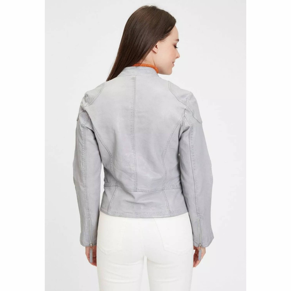 Geaca de Piele Dama Gipsy Gri Argintiu GWSafiya LDOV Geaca de Piele Dama Gipsy Gri Argintiu GWSafiya LDOV - readytowear.ro