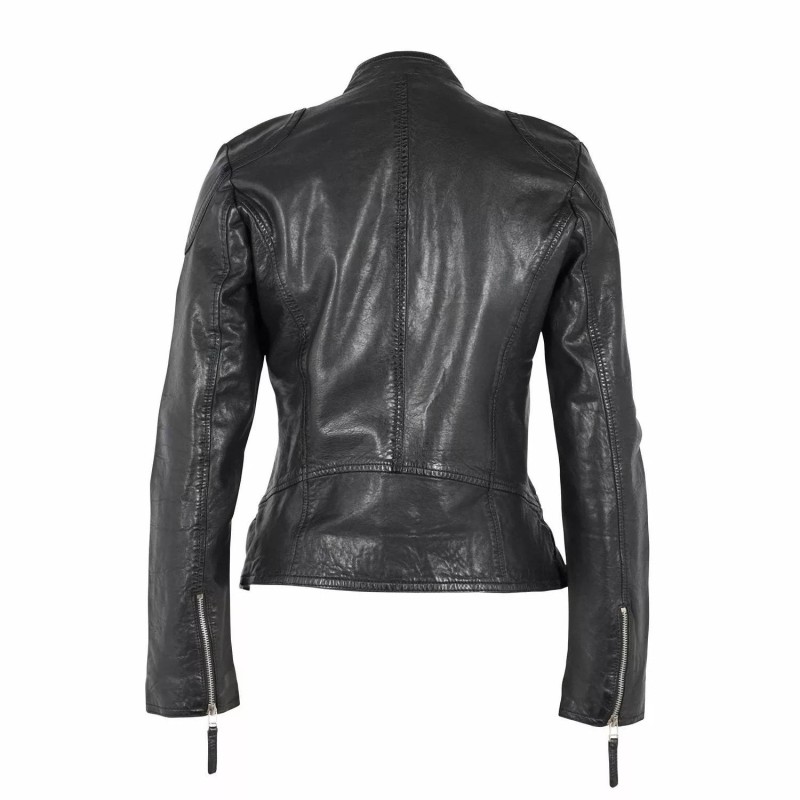 Geaca de Piele Dama Gipsy Neagra GWSafiya LDOV – IMBRACAMINTE