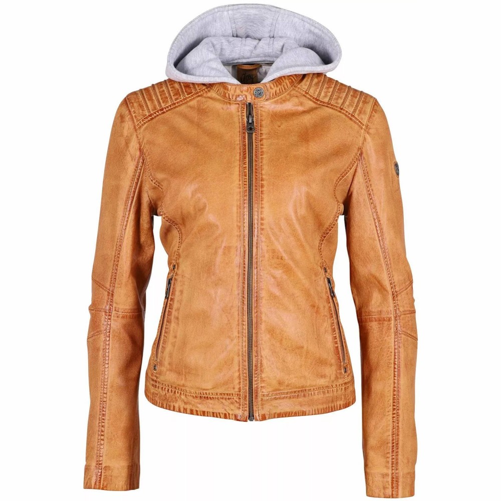 Geaca de Piele Dama Gipsy Coniac Deschis GWSallie LAMAS Geaca de Piele Dama Gipsy Coniac Deschis GWSallie LAMAS - readytowear.ro
