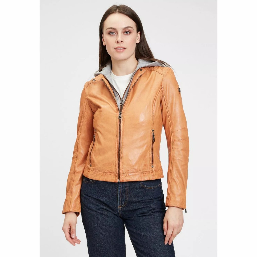 Geaca de Piele Dama Gipsy Coniac Deschis GWSallie LAMAS Geaca de Piele Dama Gipsy Coniac Deschis GWSallie LAMAS - readytowear.ro