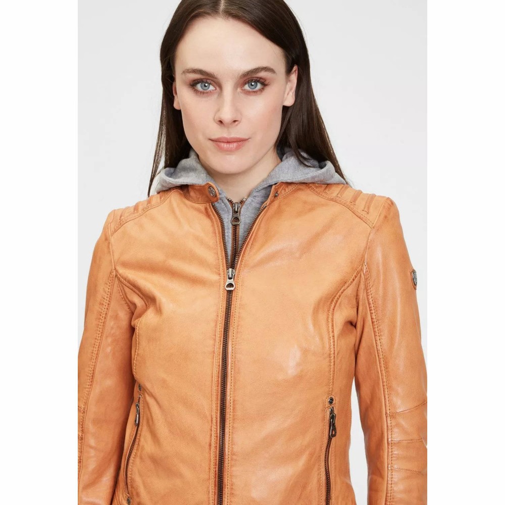Geaca de Piele Dama Gipsy Coniac Deschis GWSallie LAMAS Geaca de Piele Dama Gipsy Coniac Deschis GWSallie LAMAS - readytowear.ro