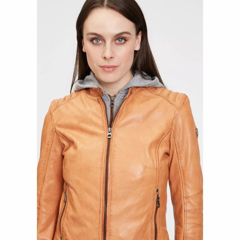 Geaca de Piele Dama Gipsy Coniac Deschis GWSallie LAMAS – IMBRACAMINTE Geaca de Piele Dama Gipsy Coniac Deschis GWSallie LAMAS – IMBRACAMINTE