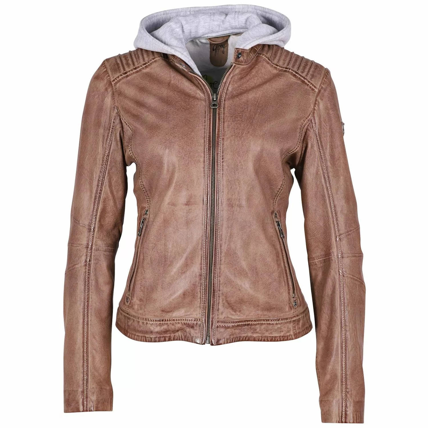 Geaca de Piele Dama Gipsy Maro Inchis GWSallie LAMAS – IMBRACAMINTE