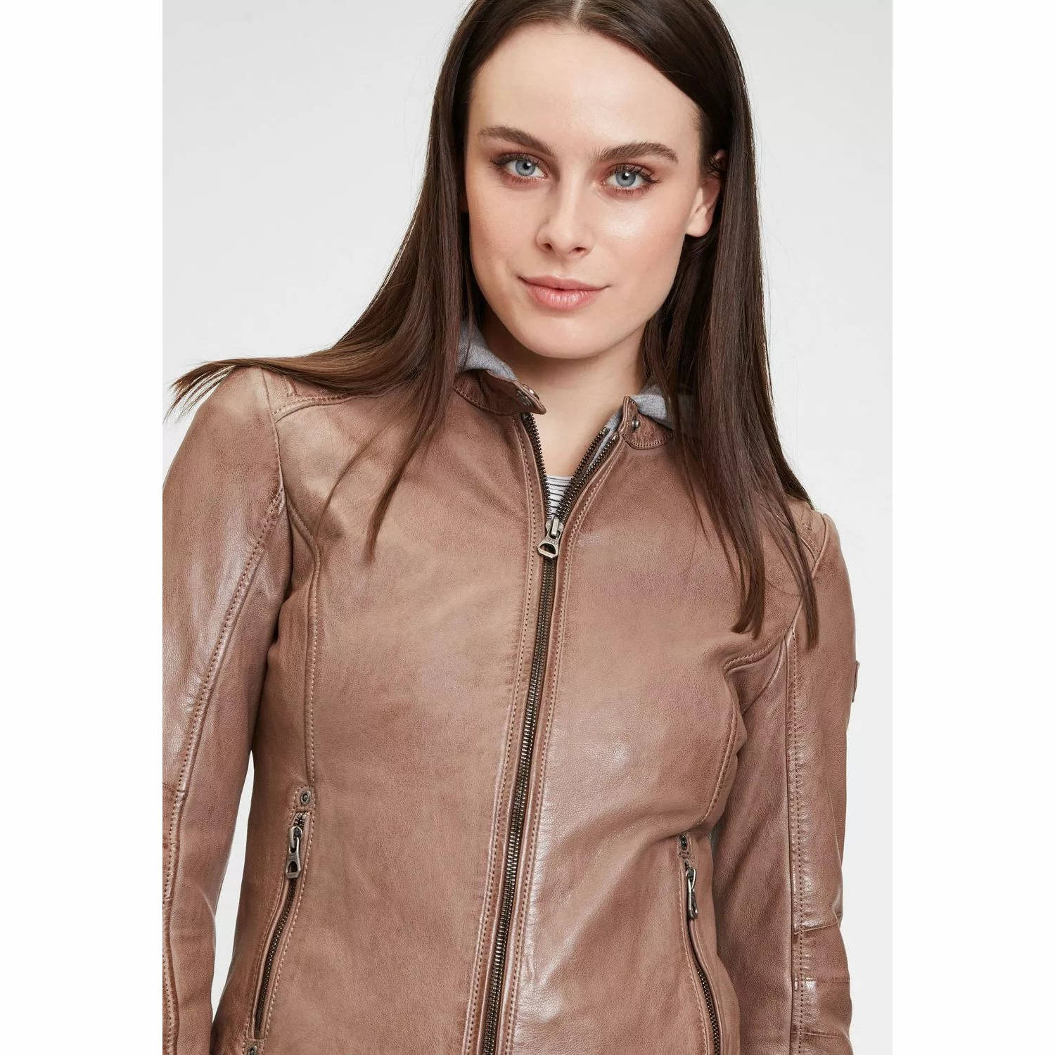 Geaca de Piele Dama Gipsy Maro Inchis GWSallie LAMAS – IMBRACAMINTE