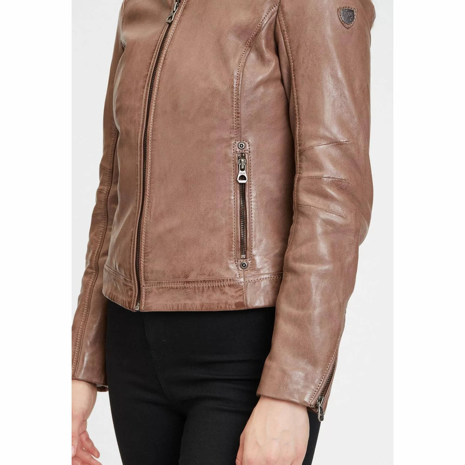 Geaca de Piele Dama Gipsy Maro Inchis GWSallie LAMAS – IMBRACAMINTE