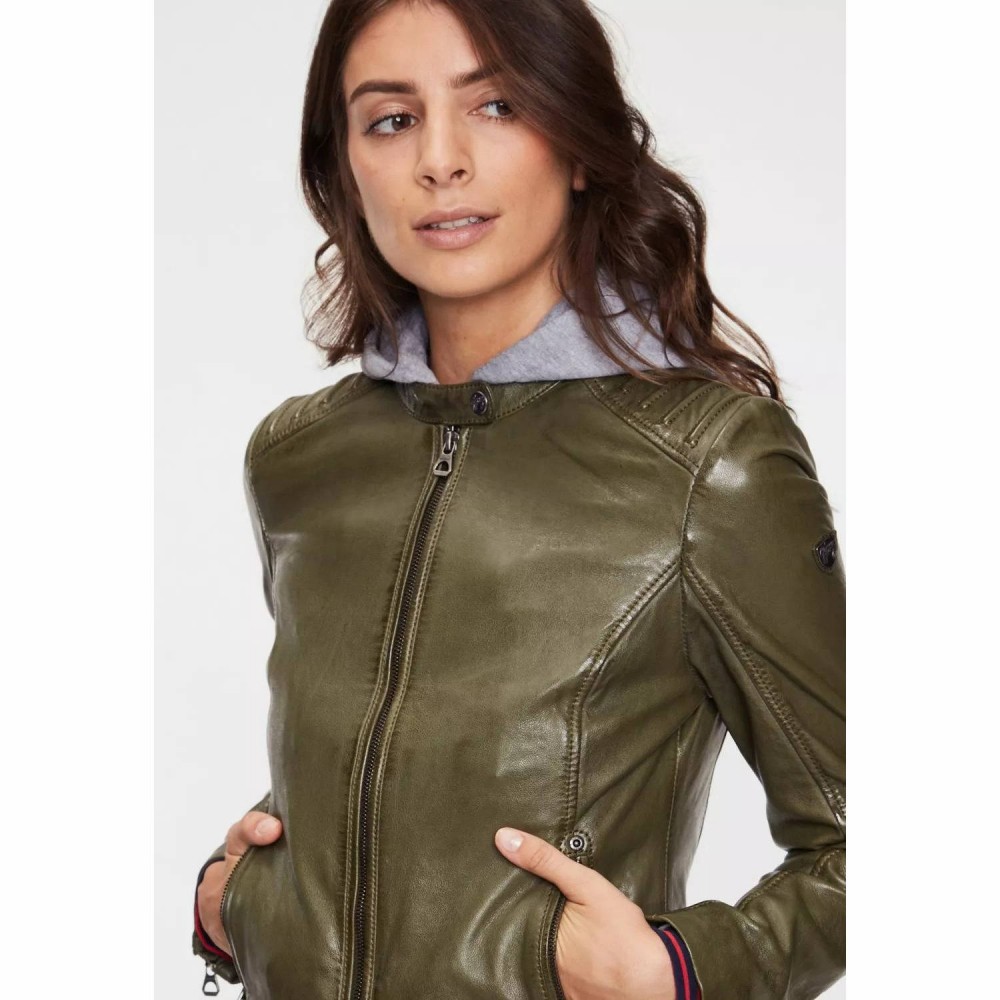 Geaca de Piele Dama Gipsy Olive GWSallie LAMAS Geaca de Piele Dama Gipsy Olive GWSallie LAMAS - readytowear.ro