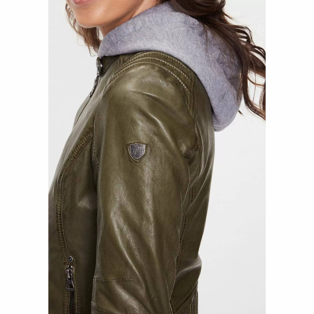 Geaca de Piele Dama Gipsy Olive GWSallie LAMAS Geaca de Piele Dama Gipsy Olive GWSallie LAMAS - readytowear.ro