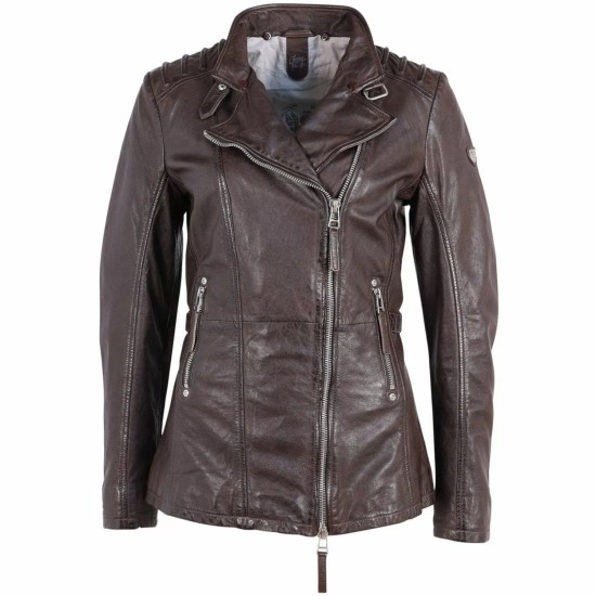 Geaca Lunga de Piele Dama Gipsy Maro Inchis GWScandel