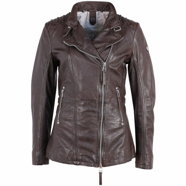 Geaca Lunga de Piele Dama Gipsy Maro Inchis GWScandel