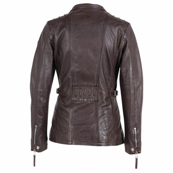 Geaca Lunga de Piele Dama Gipsy Maro Inchis GWScandel