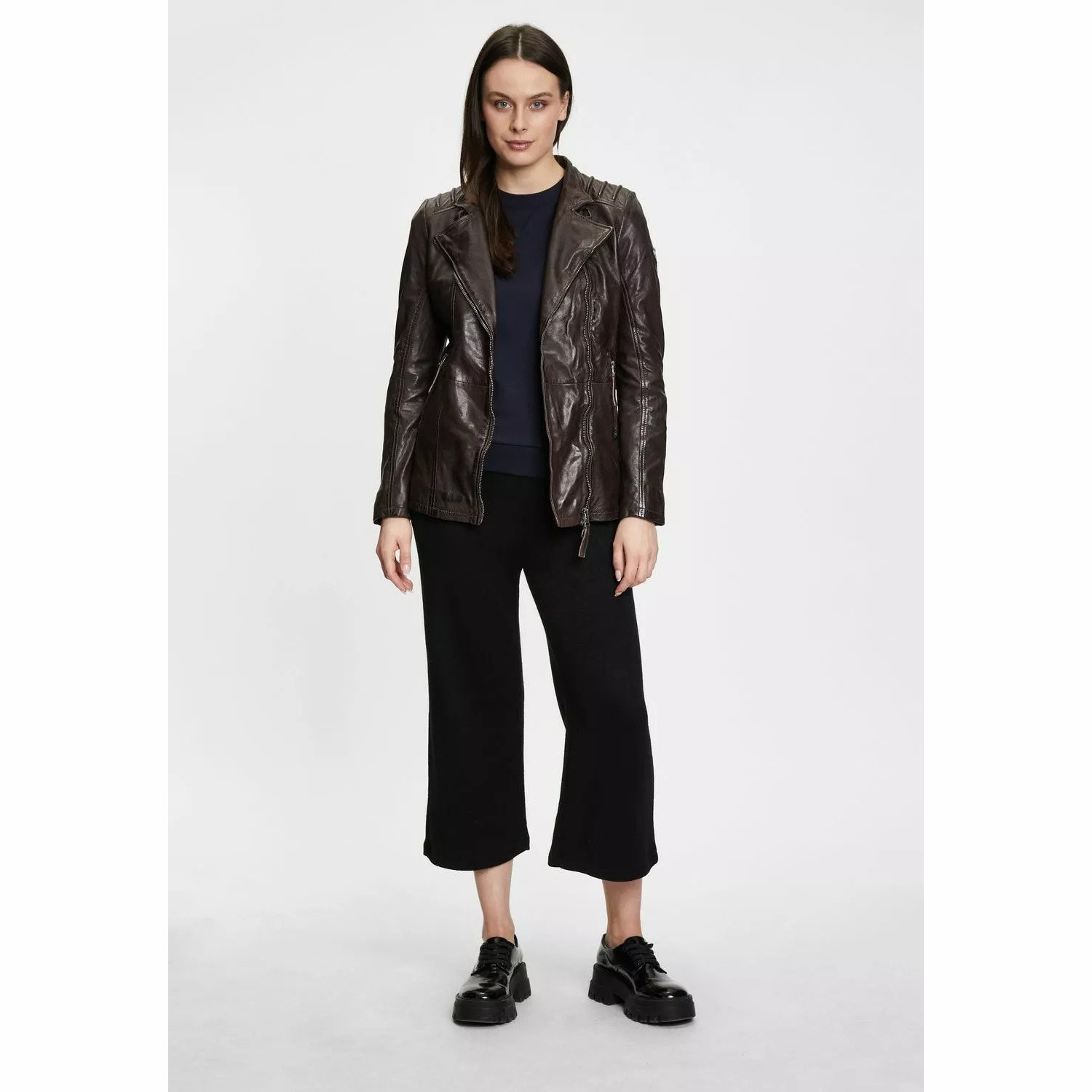 Geaca Lunga de Piele Dama Gipsy Maro Inchis GWScandel – Black Friday Geaca Lunga de Piele Dama Gipsy Maro Inchis GWScandel – Black Friday