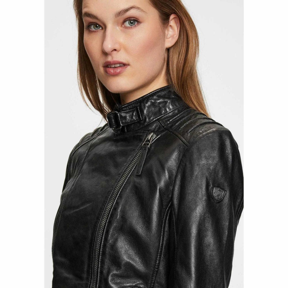 Geaca Lunga de Piele Dama Gipsy Neagra GWScandel Geaca Lunga de Piele Dama Gipsy Neagra GWScandel - readytowear.ro