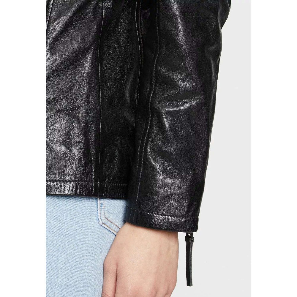 Geaca Lunga de Piele Dama Gipsy Neagra GWScandel Geaca Lunga de Piele Dama Gipsy Neagra GWScandel - readytowear.ro